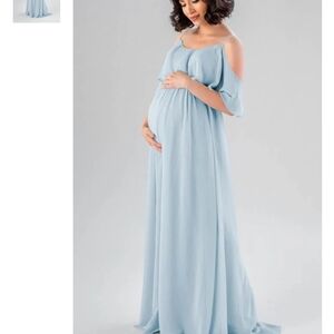 Kennedy Blue Maternity Dress In Sky